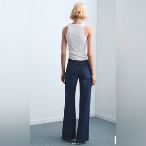 Mango Dark Blue Flare Jeans